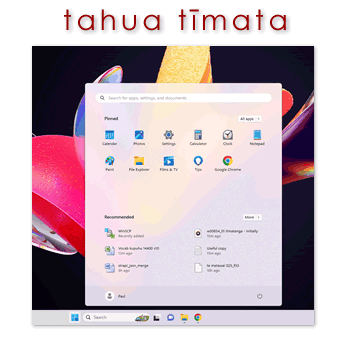 w03997_01 tahua tīmata - start menu